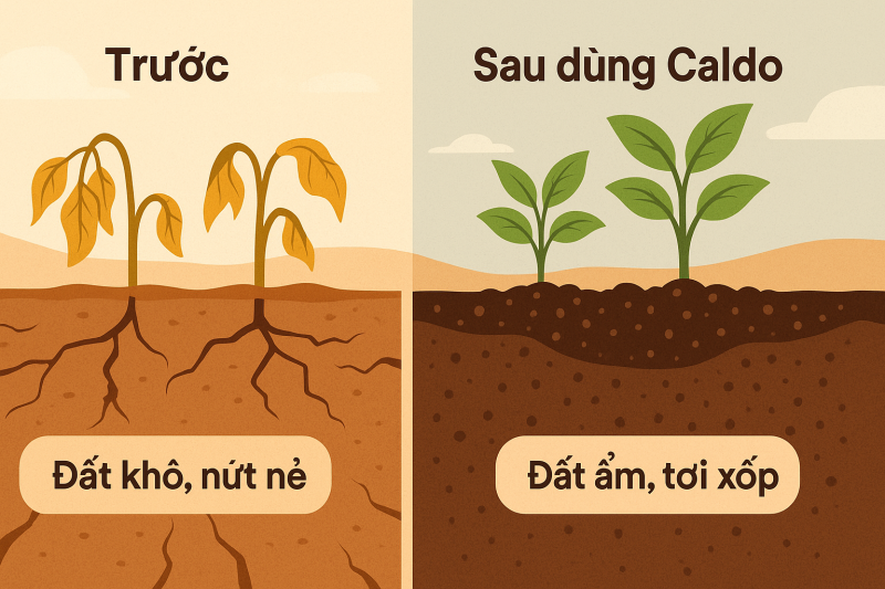 Cách sử dụng CALDO để tăng khả năng giữ nước cho đất