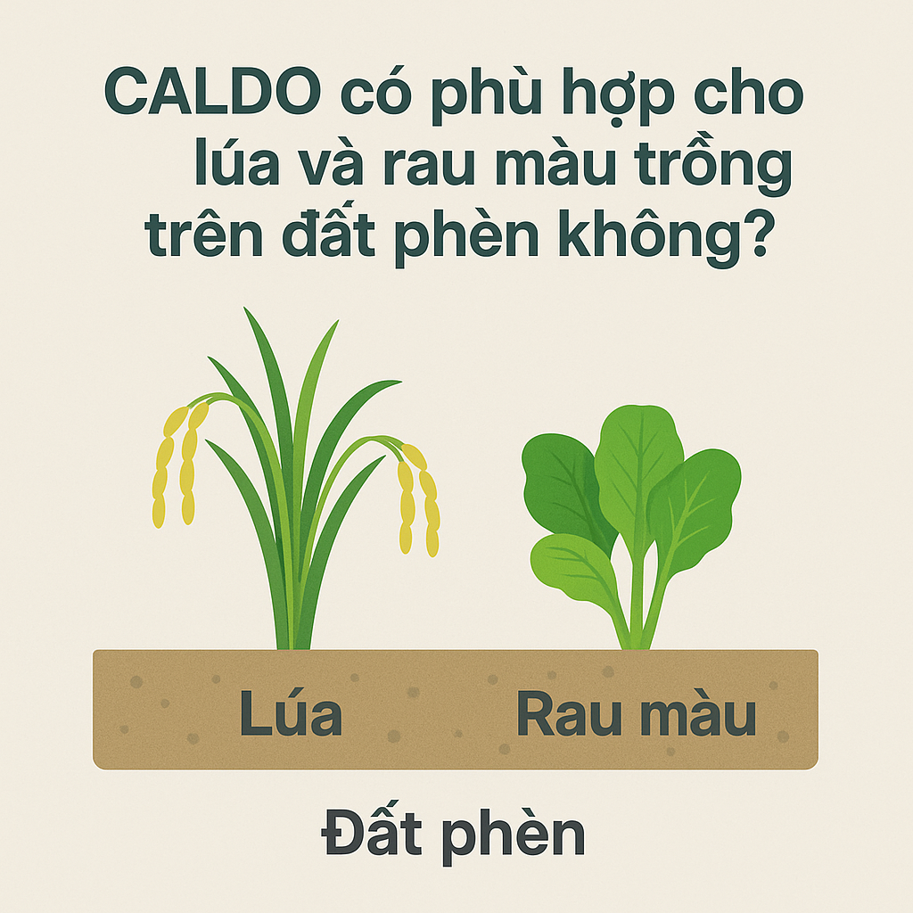 CALDO có phù hợp cho lúa và rau màu trồng trên đất phèn không