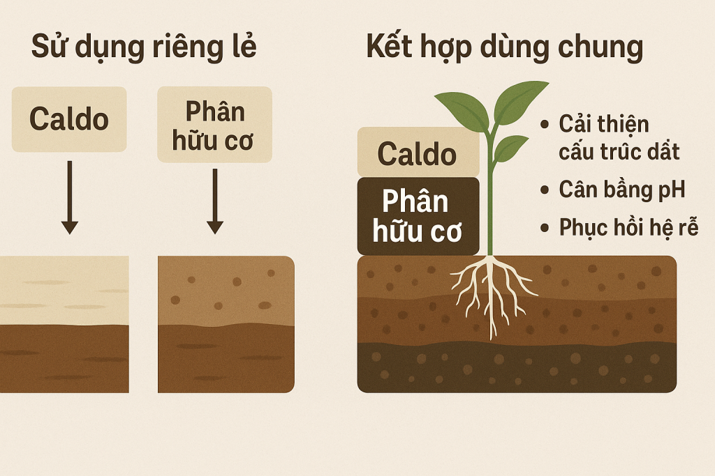 Kết hợp CALDO với phân bón hữu cơ