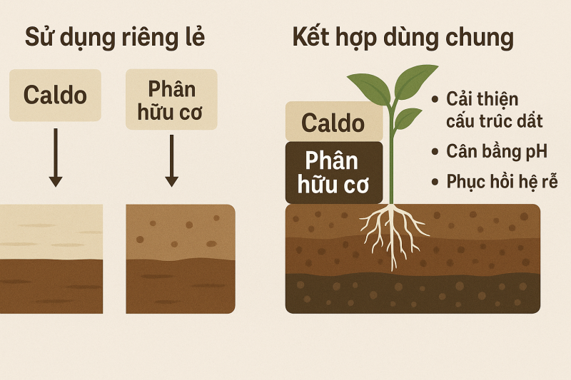 Kết hợp CALDO với phân bón hữu cơ