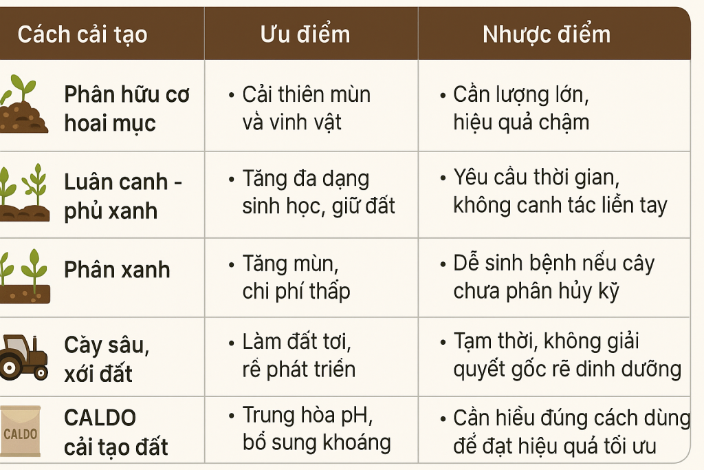 Những cách phổ biến để cải tạo đất bạc màu