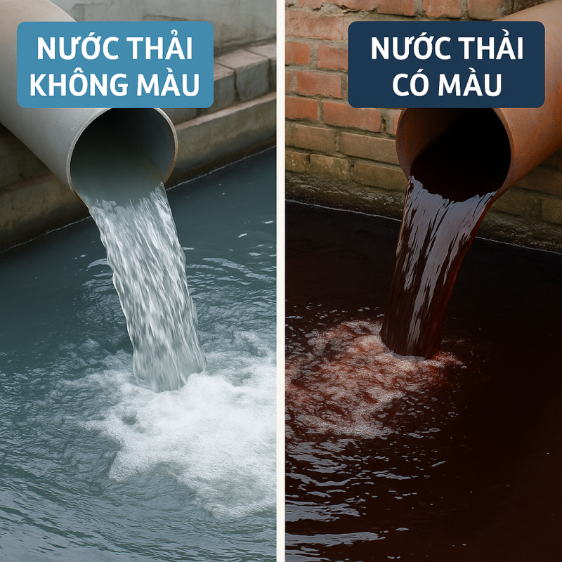 màu trong nước thải